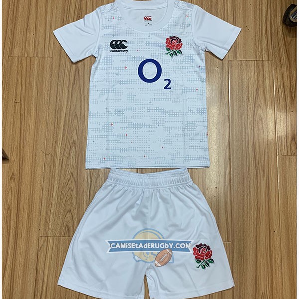 Camiseta Ninos Kit Inglaterra Rugby 2019-2020 Blanco